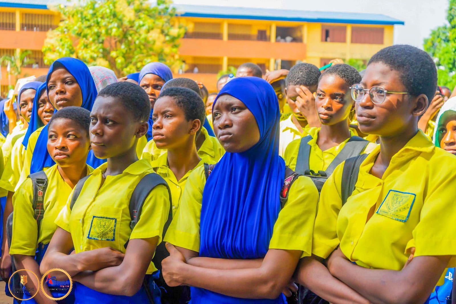 Students listen closely during the WASH session